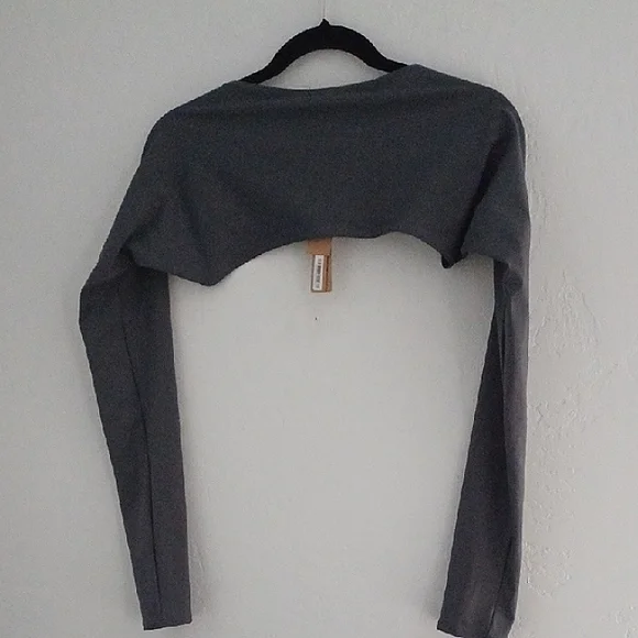 NWT SKIMS Gray Long Sleeve Bolero Shrug - Picture 6 of 7